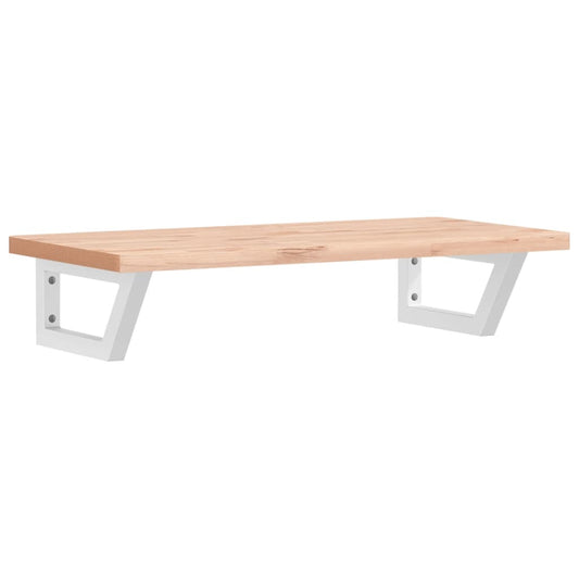 vidaXL Ράφι Νιπτήρα Τοίχου από Ατσάλι / Μασίφ Ξύλο Οξιάς