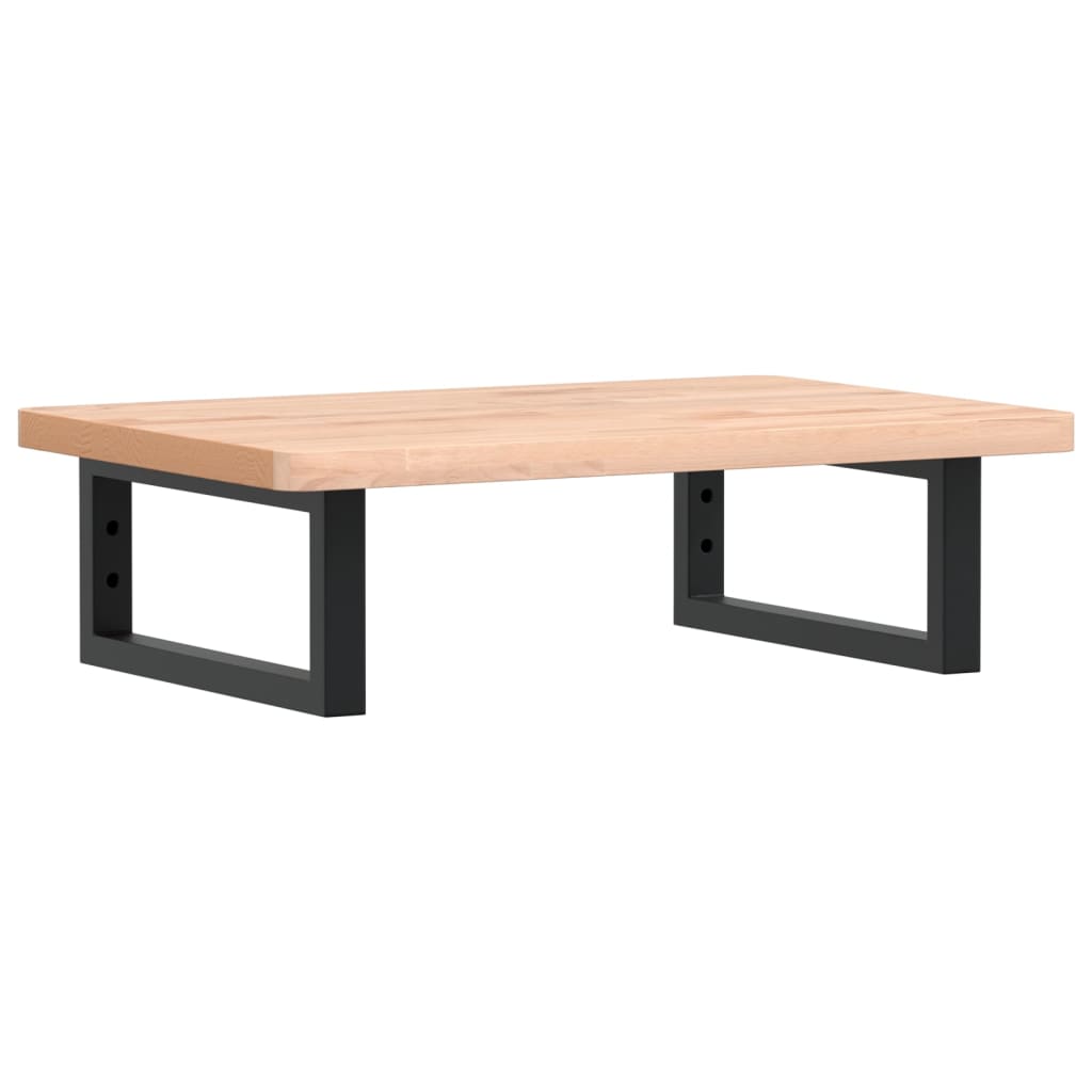 vidaXL Ράφι Νιπτήρα Τοίχου από Ατσάλι / Μασίφ Ξύλο Οξιάς