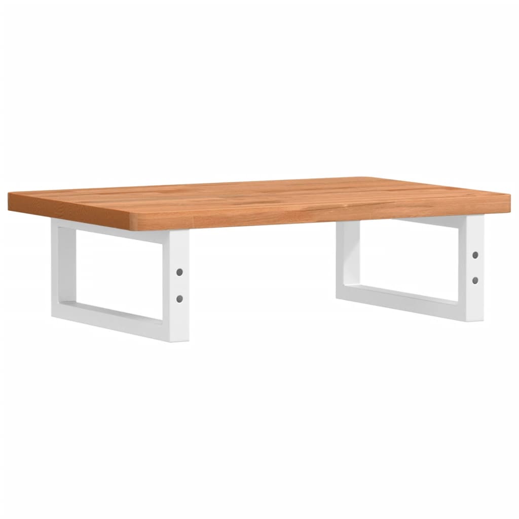 vidaXL Ράφι Νιπτήρα Τοίχου από Ατσάλι / Μασίφ Ξύλο Οξιάς