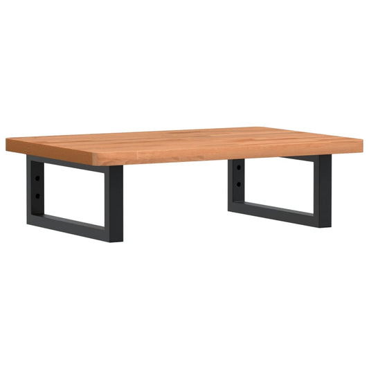 vidaXL Ράφι Νιπτήρα Τοίχου από Ατσάλι / Μασίφ Ξύλο Οξιάς