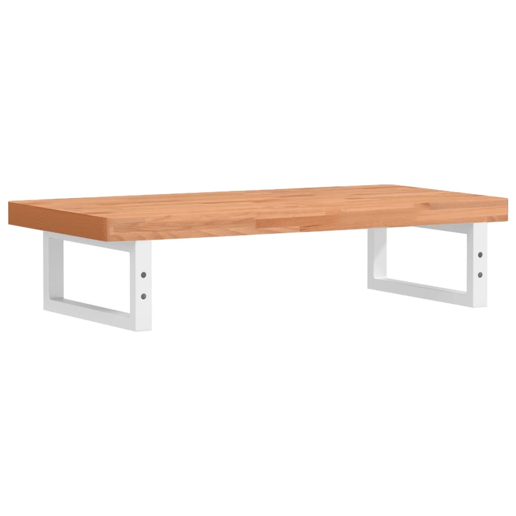 vidaXL Ράφι Νιπτήρα Τοίχου από Ατσάλι / Μασίφ Ξύλο Οξιάς