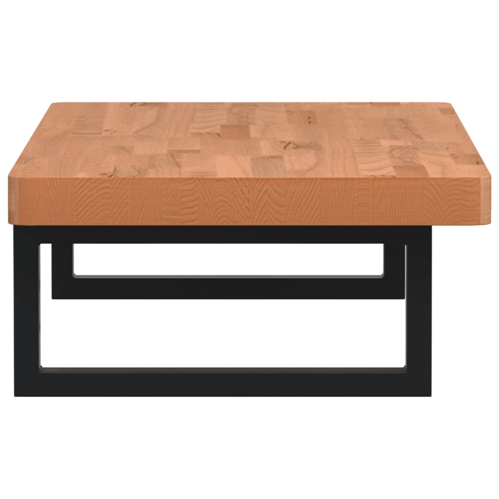 vidaXL Ράφι Νιπτήρα Τοίχου από Ατσάλι / Μασίφ Ξύλο Οξιάς