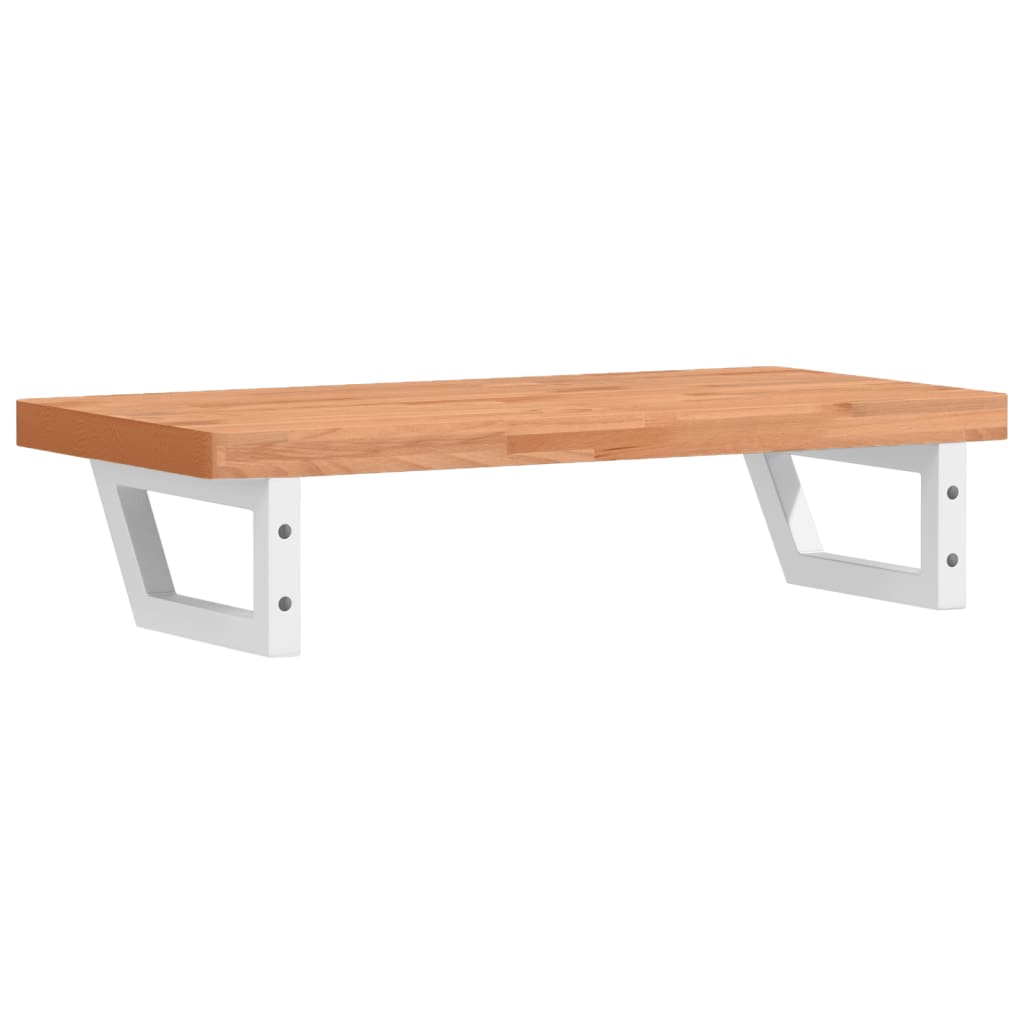 vidaXL Ράφι Νιπτήρα Τοίχου από Ατσάλι / Μασίφ Ξύλο Οξιάς