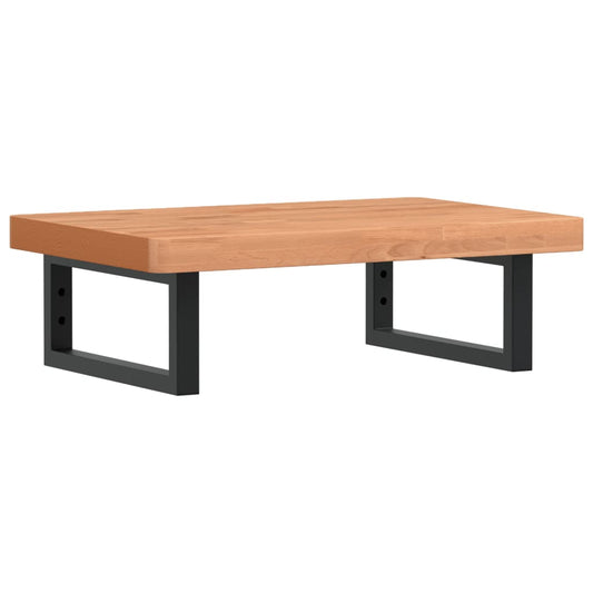 vidaXL Ράφι Νιπτήρα Τοίχου από Ατσάλι / Μασίφ Ξύλο Οξιάς