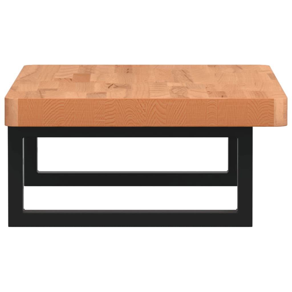 vidaXL Ράφι Νιπτήρα Τοίχου από Ατσάλι / Μασίφ Ξύλο Οξιάς