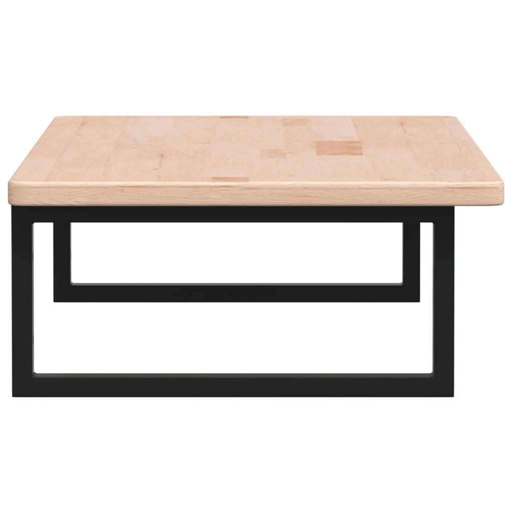 vidaXL Ράφι Νιπτήρα Τοίχου από Ατσάλι / Μασίφ Ξύλο Δρυός