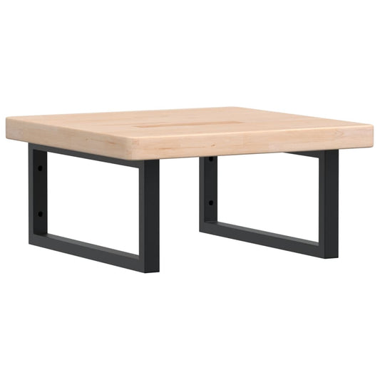 vidaXL Ράφι Νιπτήρα Τοίχου από Ατσάλι / Μασίφ Ξύλο Δρυός