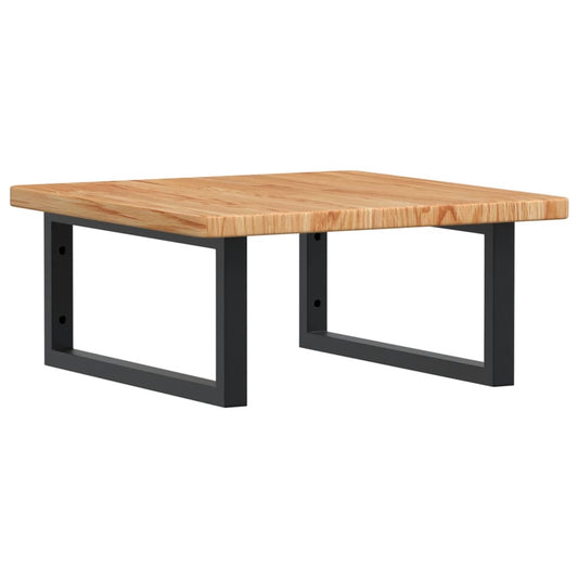 vidaXL Ράφι Νιπτήρα Τοίχου από Ατσάλι / Μασίφ Ξύλο Δρυός