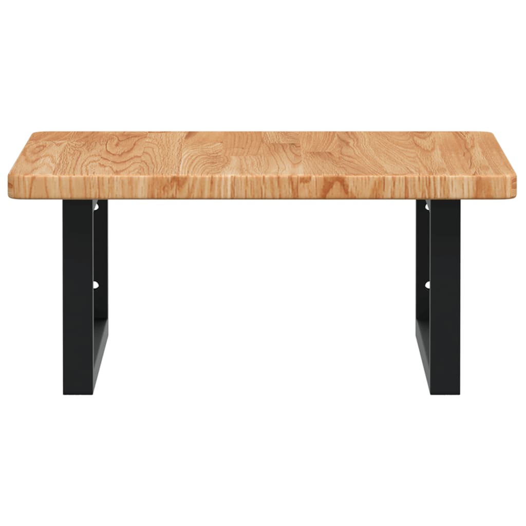 vidaXL Ράφι Νιπτήρα Τοίχου από Ατσάλι / Μασίφ Ξύλο Δρυός