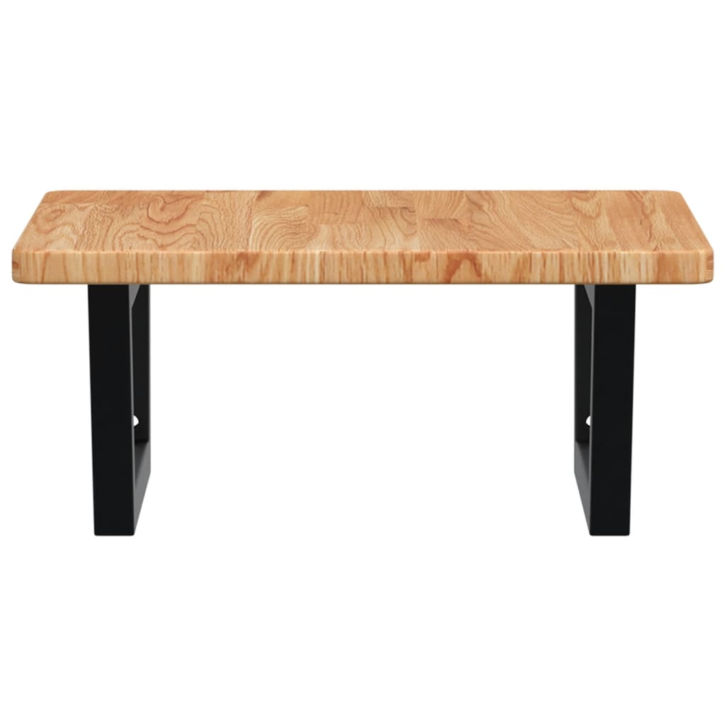 vidaXL Ράφι Νιπτήρα Τοίχου από Ατσάλι / Μασίφ Ξύλο Δρυός