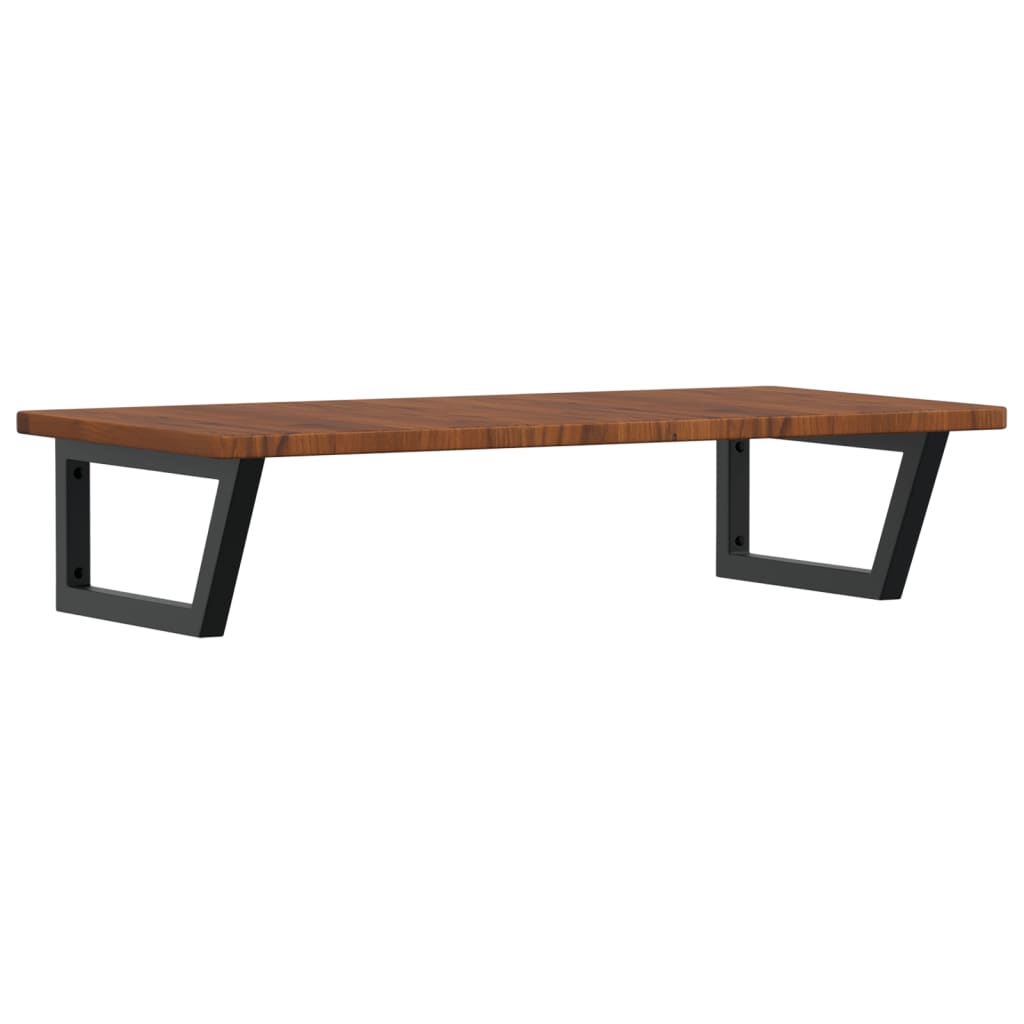 vidaXL Ράφι Νιπτήρα Τοίχου από Ατσάλι / Μασίφ Ξύλο Δρυός