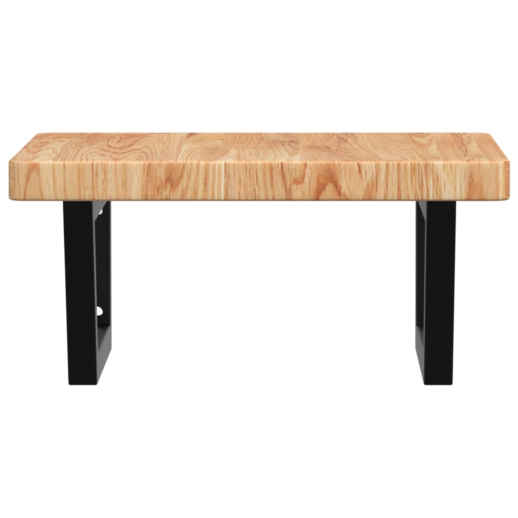 vidaXL Ράφι Νιπτήρα Τοίχου από Ατσάλι / Μασίφ Ξύλο Δρυός