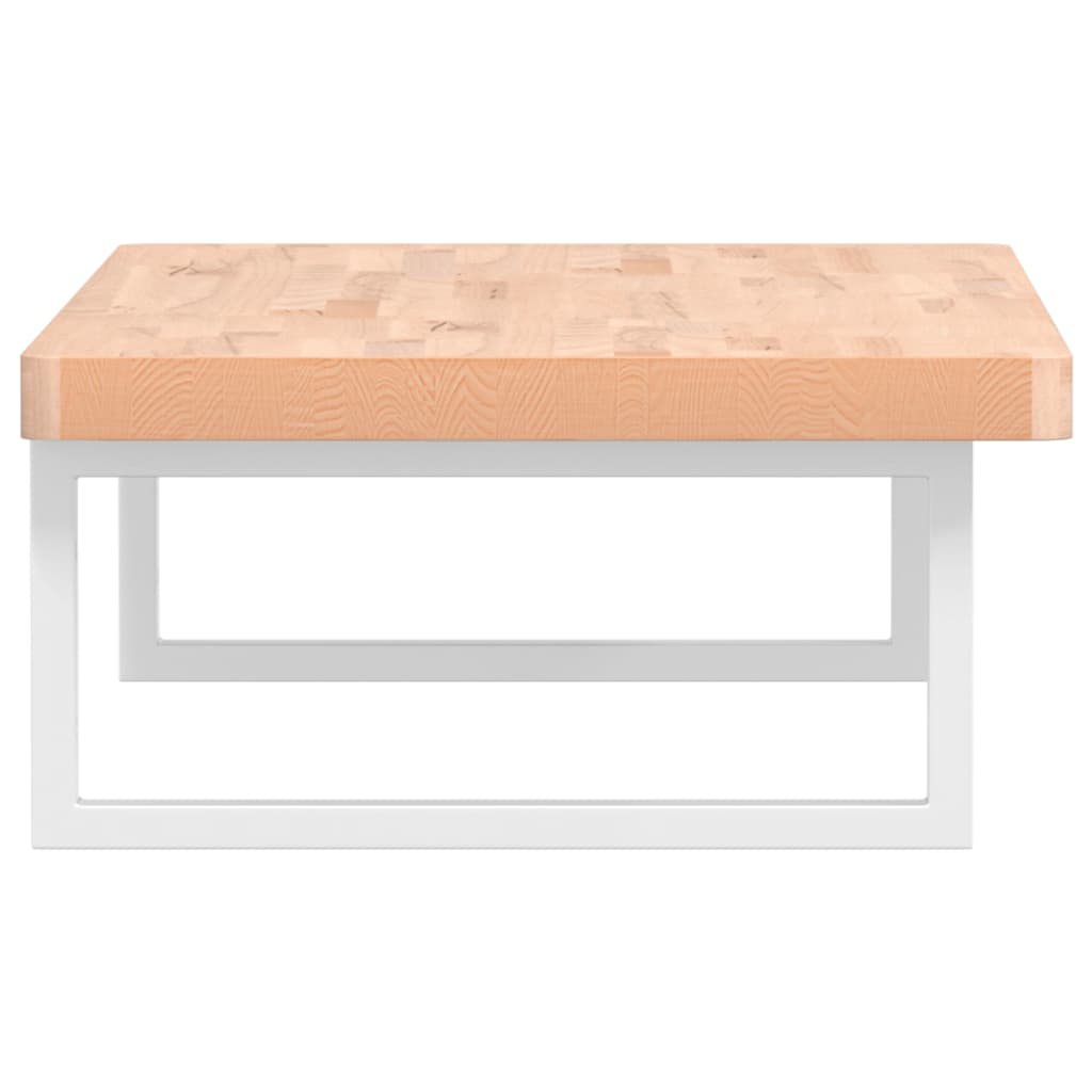 vidaXL Ράφι Νιπτήρα Τοίχου από Ατσάλι / Μασίφ Ξύλο Οξιάς