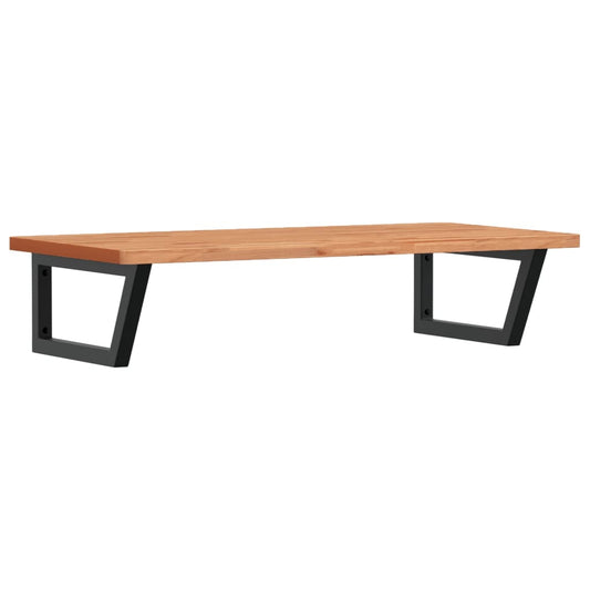 vidaXL Ράφι Νιπτήρα Τοίχου από Ατσάλι / Μασίφ Ξύλο Οξιάς