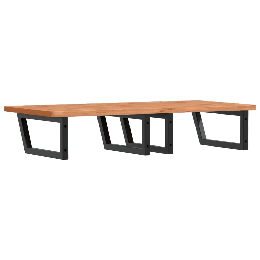 vidaXL Ράφι Νιπτήρα Τοίχου από Ατσάλι / Μασίφ Ξύλο Οξιάς