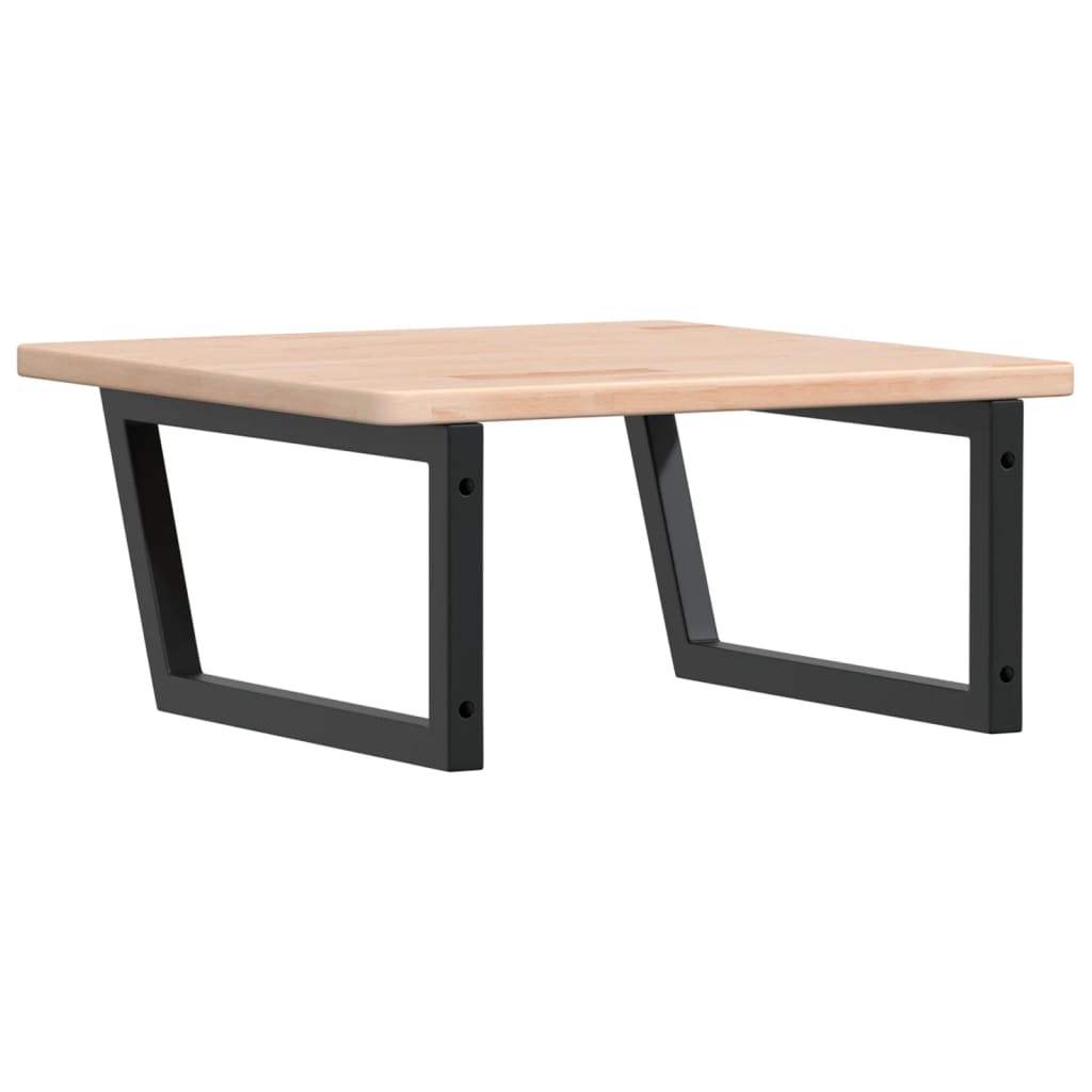 vidaXL Ράφι Νιπτήρα Τοίχου από Ατσάλι / Μασίφ Ξύλο Δρυός