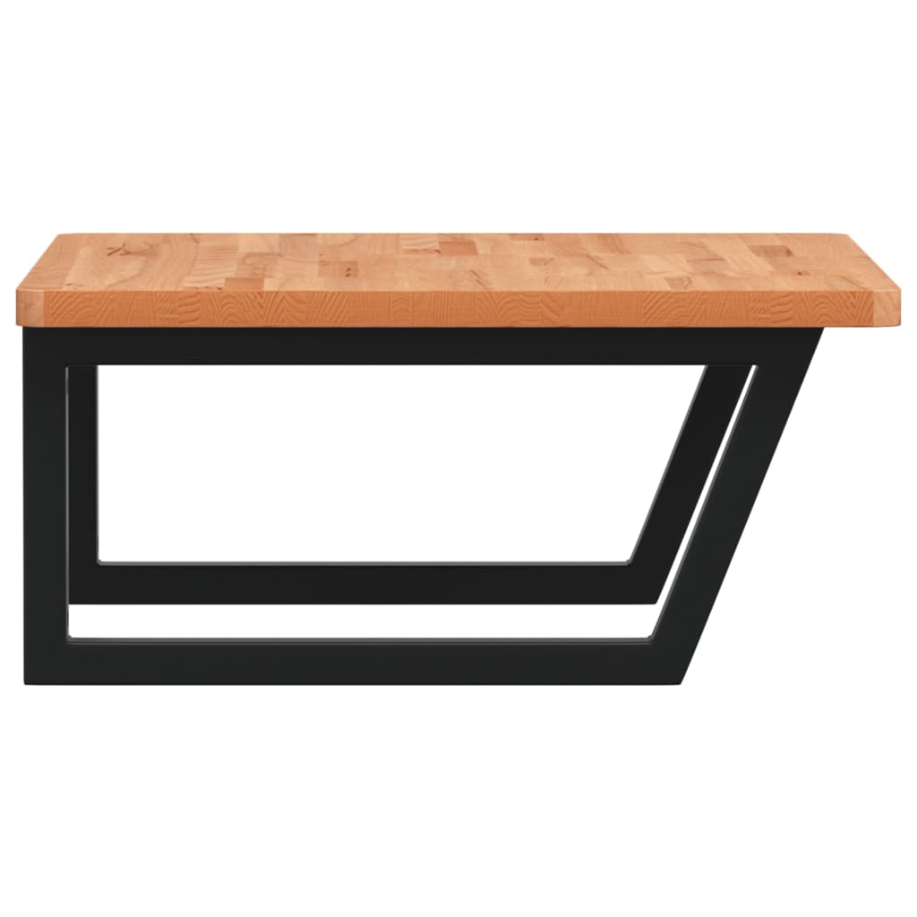 vidaXL Ράφι Νιπτήρα Τοίχου από Ατσάλι / Μασίφ Ξύλο Οξιάς