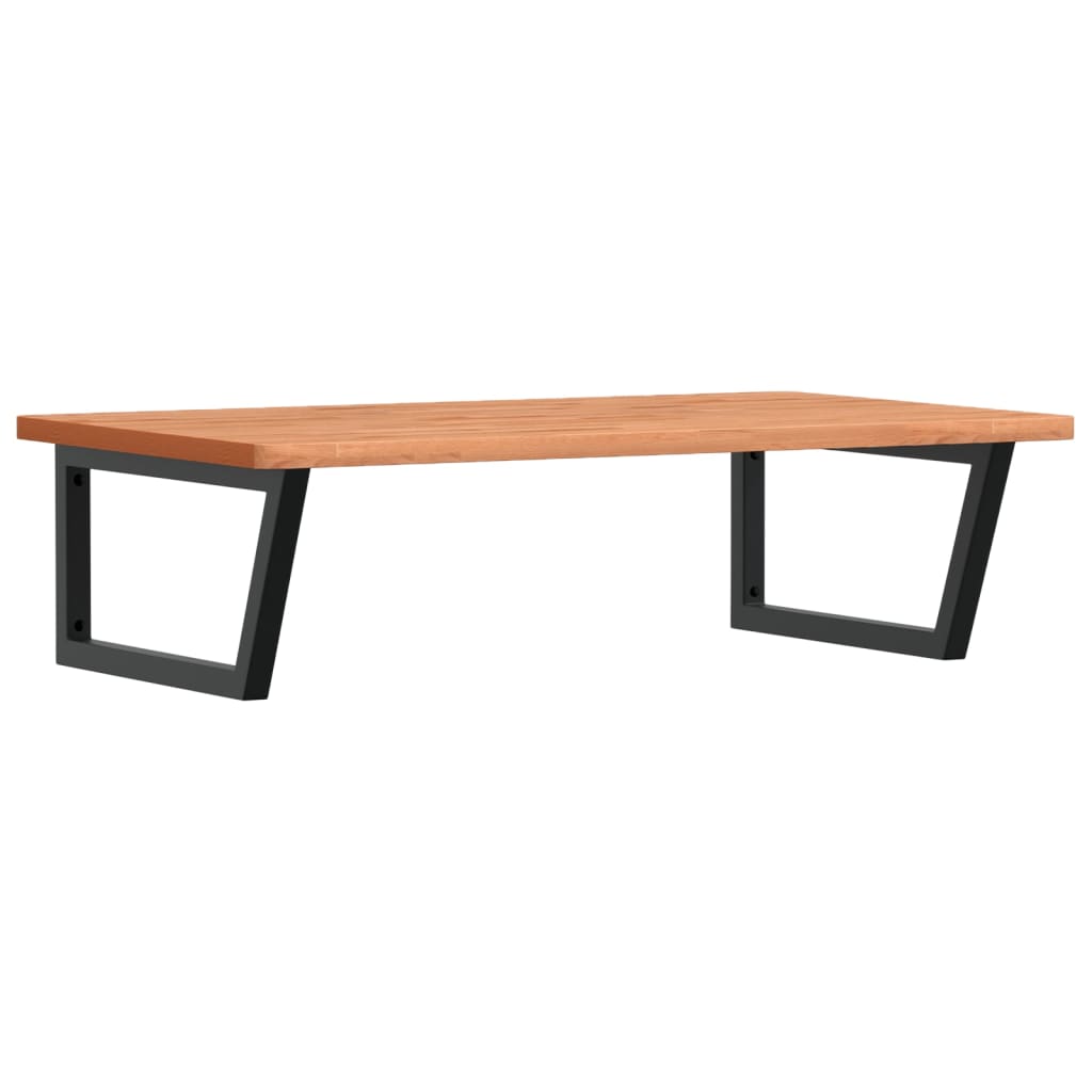 vidaXL Ράφι Νιπτήρα Τοίχου από Ατσάλι / Μασίφ Ξύλο Οξιάς