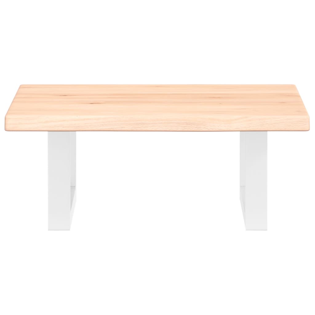 vidaXL Ράφι Νιπτήρα Τοίχου από Ατσάλι / Μασίφ Ξύλο Δρυός