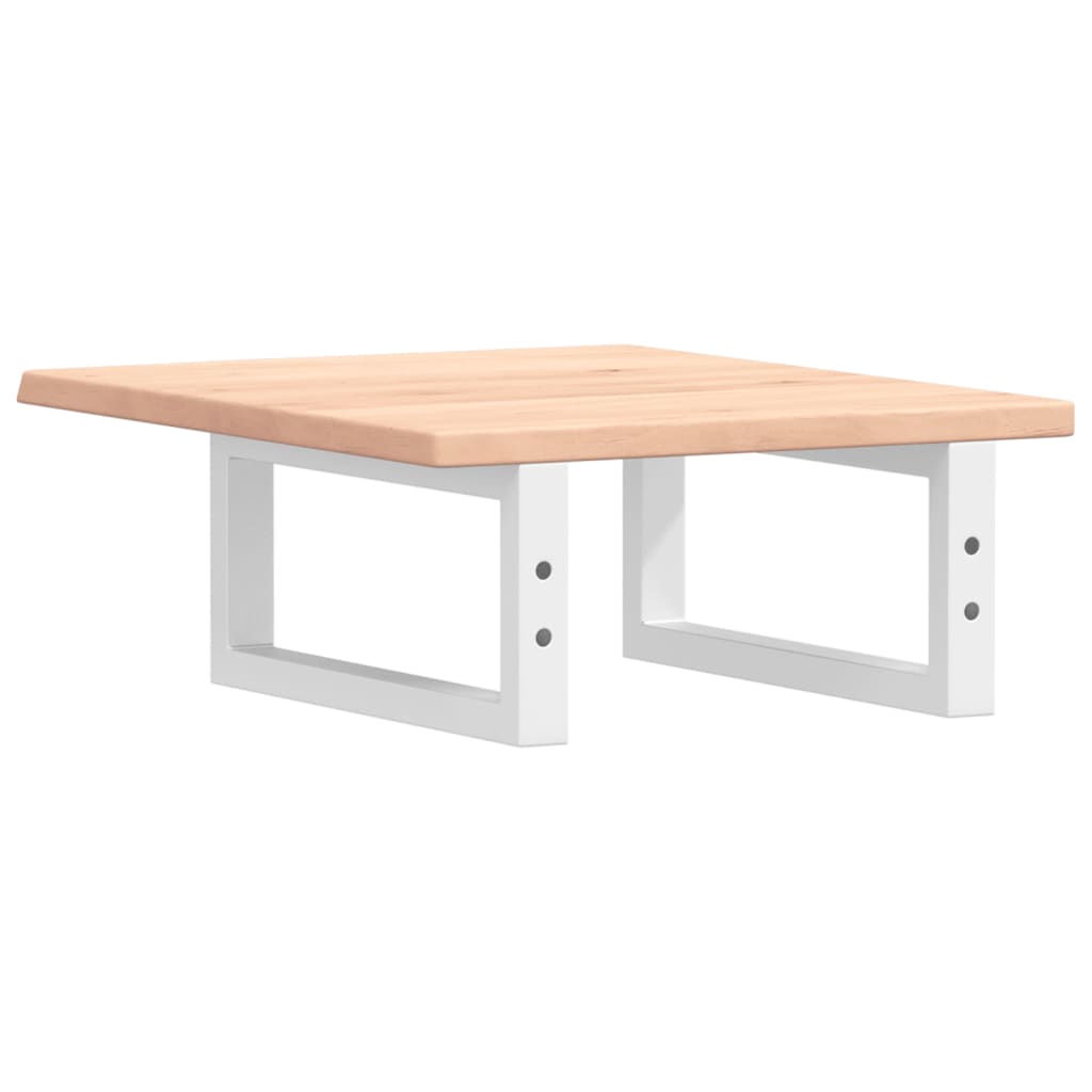 vidaXL Ράφι Νιπτήρα Τοίχου από Ατσάλι / Μασίφ Ξύλο Δρυός