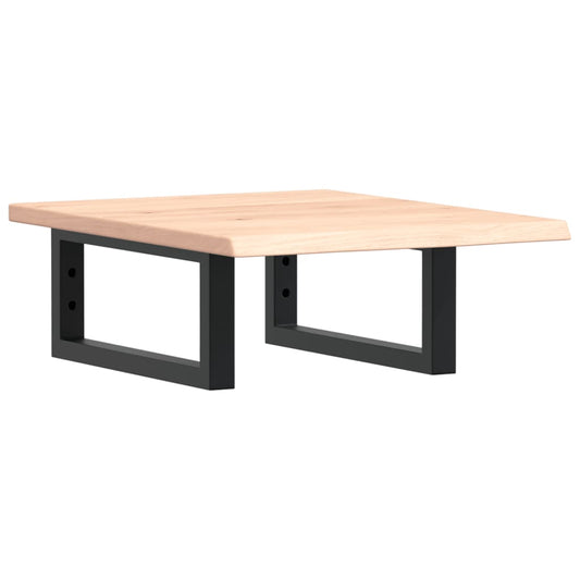 vidaXL Ράφι Νιπτήρα Τοίχου από Ατσάλι / Μασίφ Ξύλο Δρυός