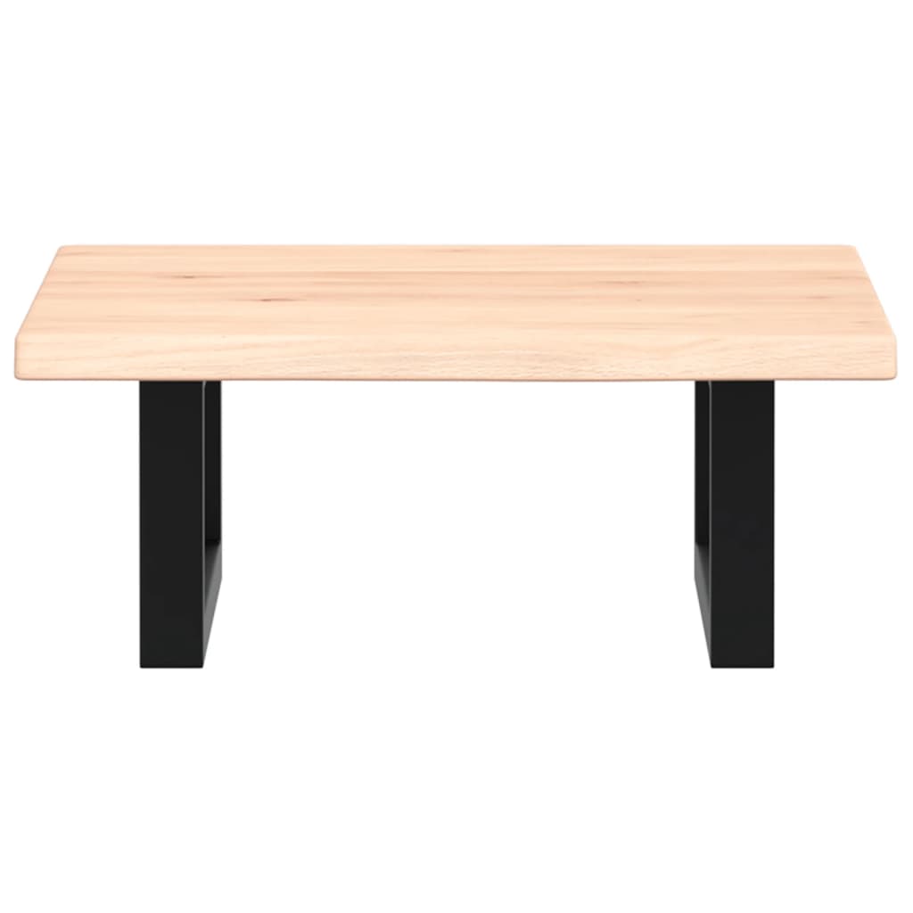 vidaXL Ράφι Νιπτήρα Τοίχου από Ατσάλι / Μασίφ Ξύλο Δρυός