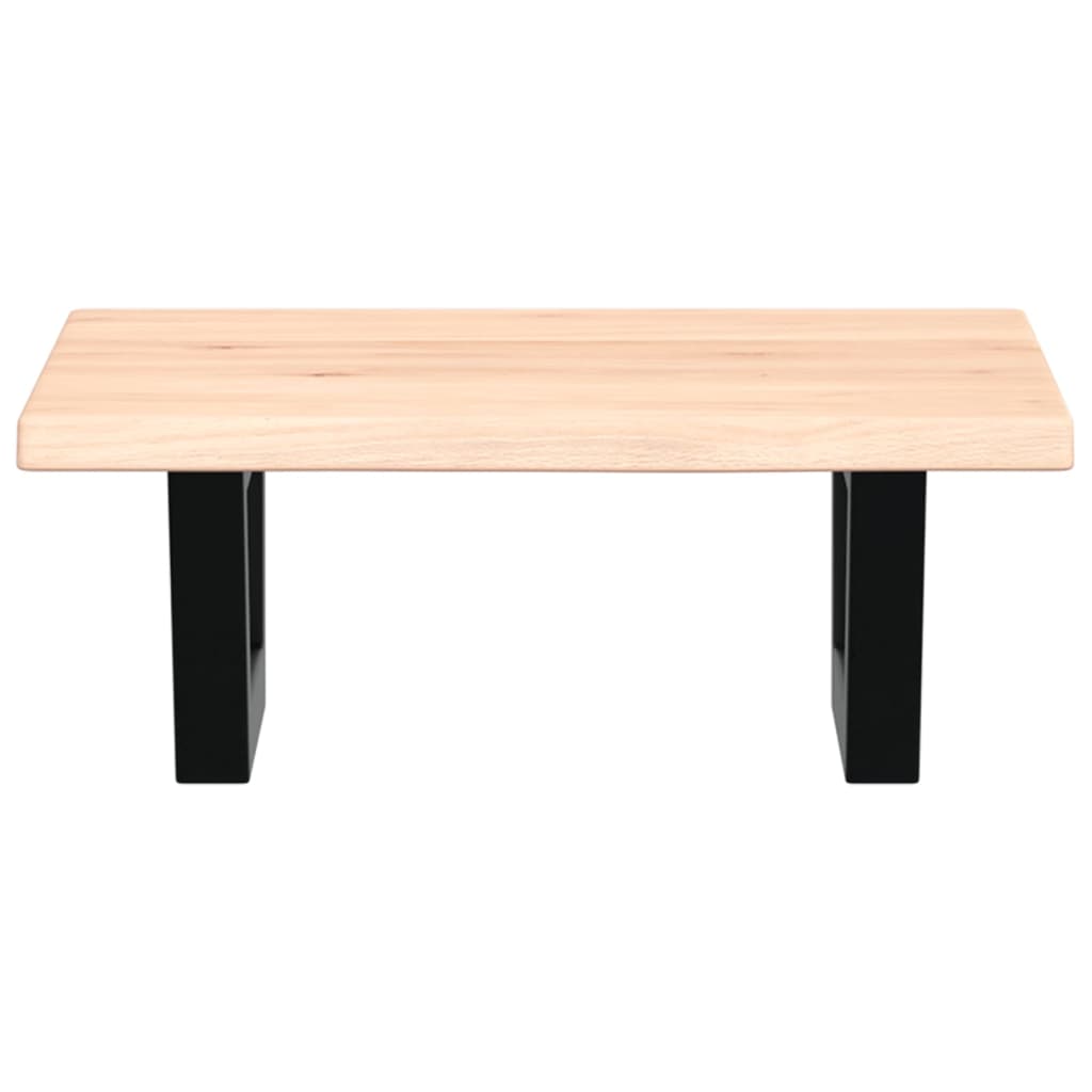 vidaXL Ράφι Νιπτήρα Τοίχου από Ατσάλι / Μασίφ Ξύλο Δρυός