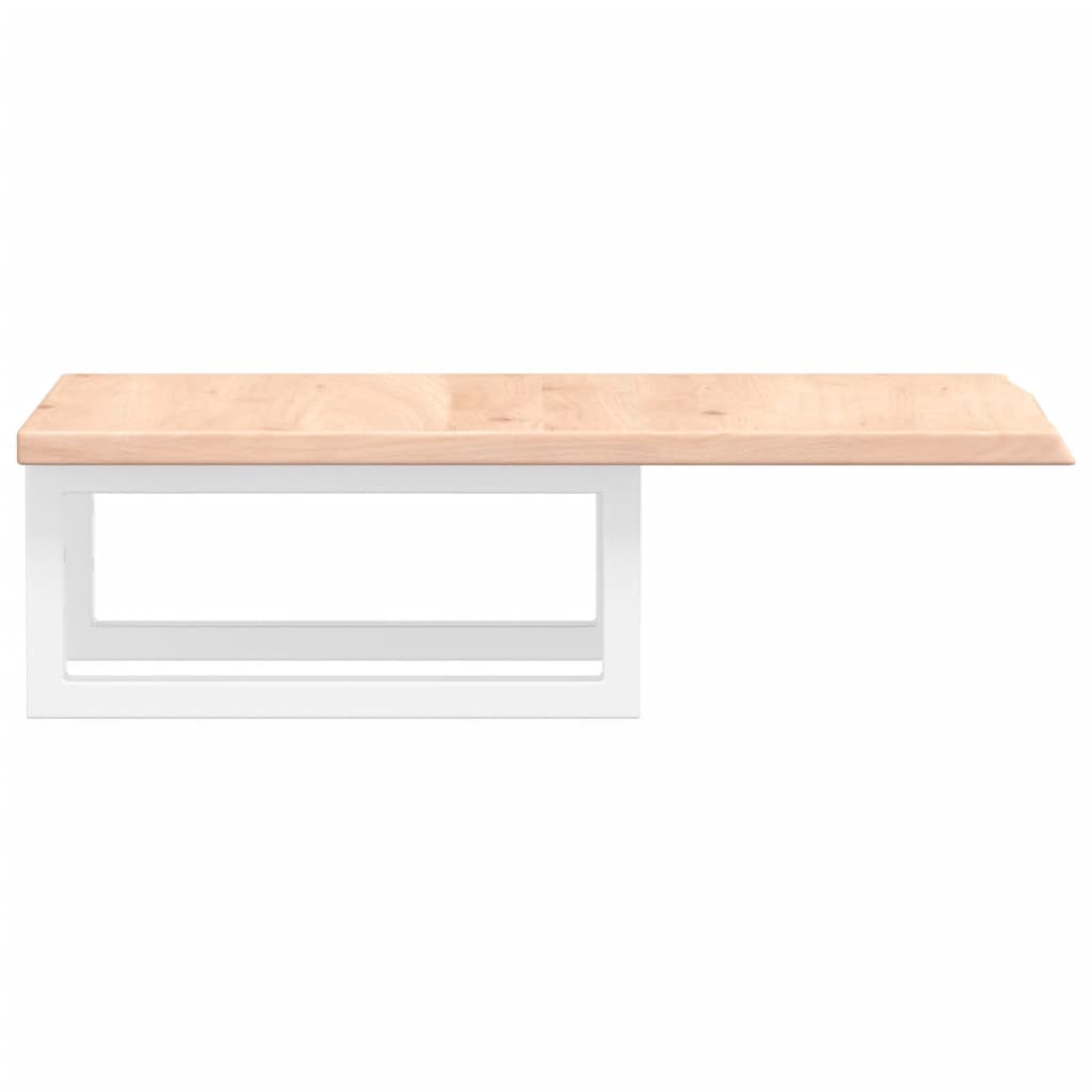 vidaXL Ράφι Νιπτήρα Τοίχου από Ατσάλι / Μασίφ Ξύλο Δρυός