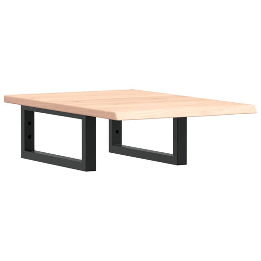 vidaXL Ράφι Νιπτήρα Τοίχου από Ατσάλι / Μασίφ Ξύλο Δρυός