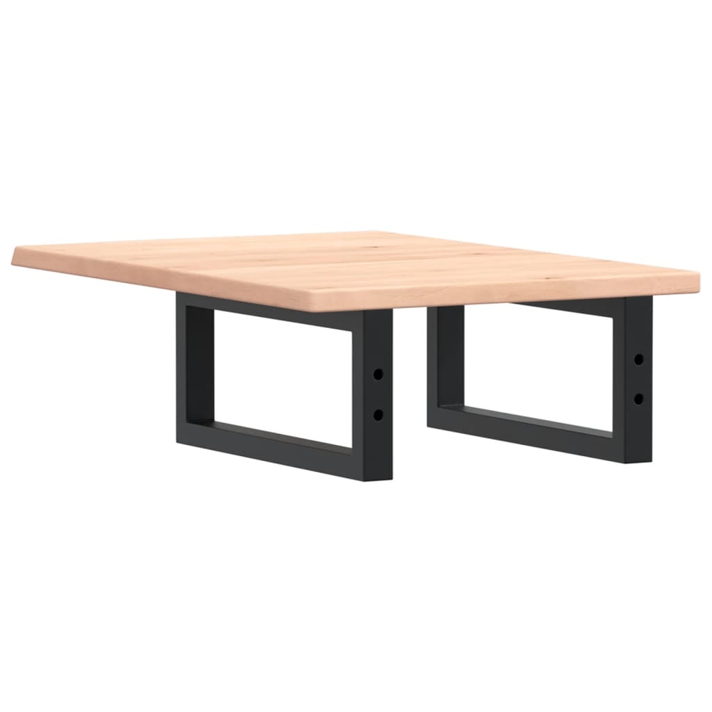 vidaXL Ράφι Νιπτήρα Τοίχου από Ατσάλι / Μασίφ Ξύλο Δρυός