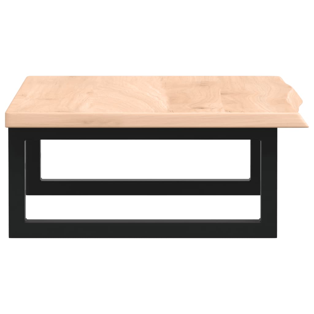 vidaXL Ράφι Νιπτήρα Τοίχου από Ατσάλι / Μασίφ Ξύλο Δρυός