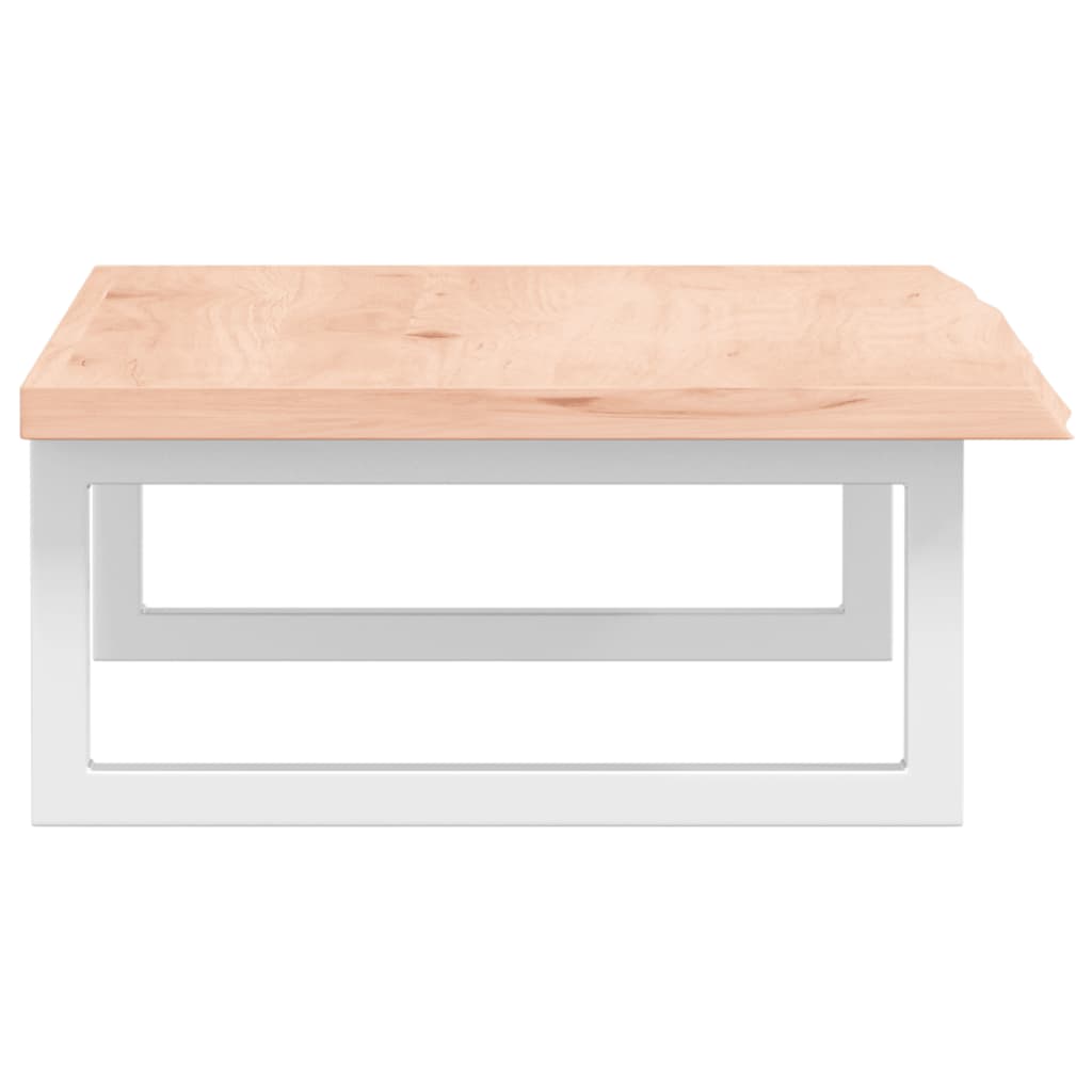 vidaXL Ράφι Νιπτήρα Τοίχου από Ατσάλι / Μασίφ Ξύλο Δρυός