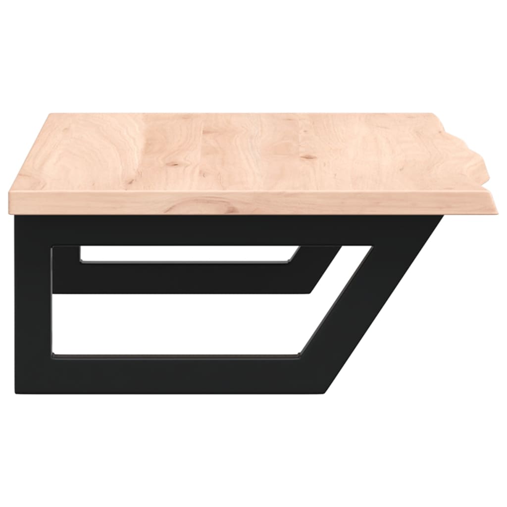 vidaXL Ράφι Νιπτήρα Τοίχου από Ατσάλι / Μασίφ Ξύλο Δρυός