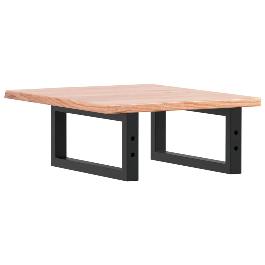 vidaXL Ράφι Νιπτήρα Τοίχου από Ατσάλι / Μασίφ Ξύλο Δρυός