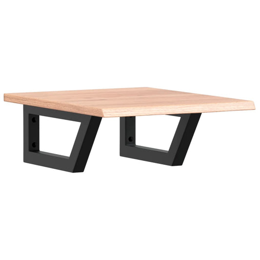 vidaXL Ράφι Νιπτήρα Τοίχου από Ατσάλι / Μασίφ Ξύλο Δρυός