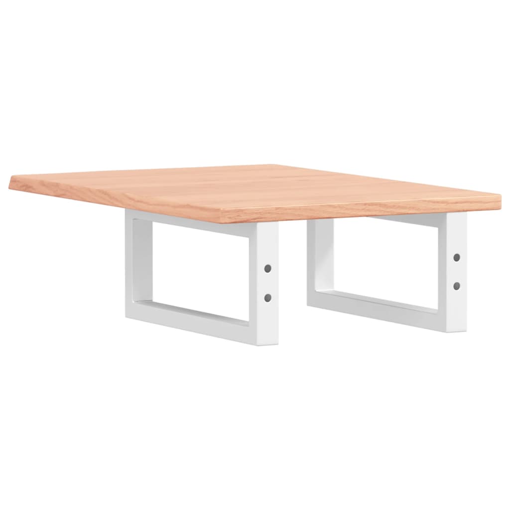 vidaXL Ράφι Νιπτήρα Τοίχου από Ατσάλι / Μασίφ Ξύλο Δρυός