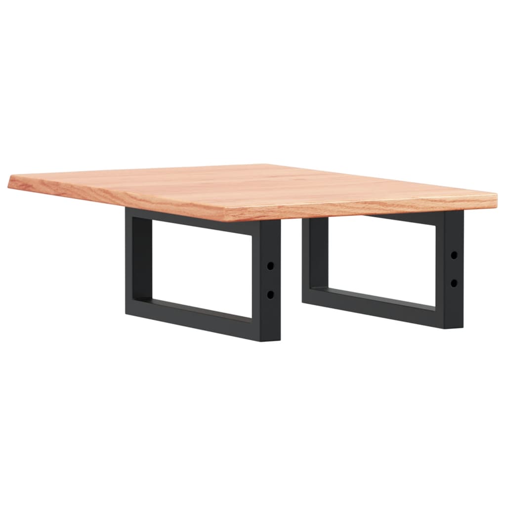 vidaXL Ράφι Νιπτήρα Τοίχου από Ατσάλι / Μασίφ Ξύλο Δρυός