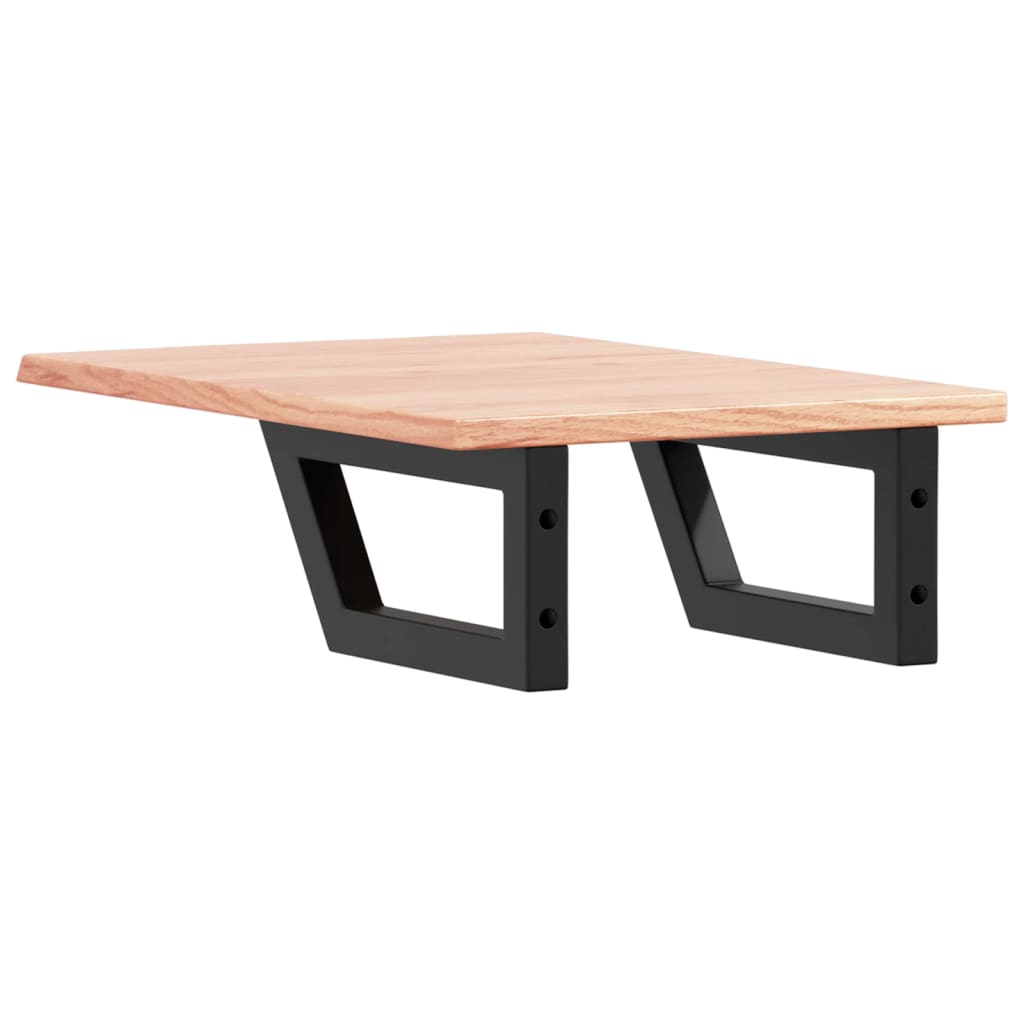 vidaXL Ράφι Νιπτήρα Τοίχου από Ατσάλι / Μασίφ Ξύλο Δρυός