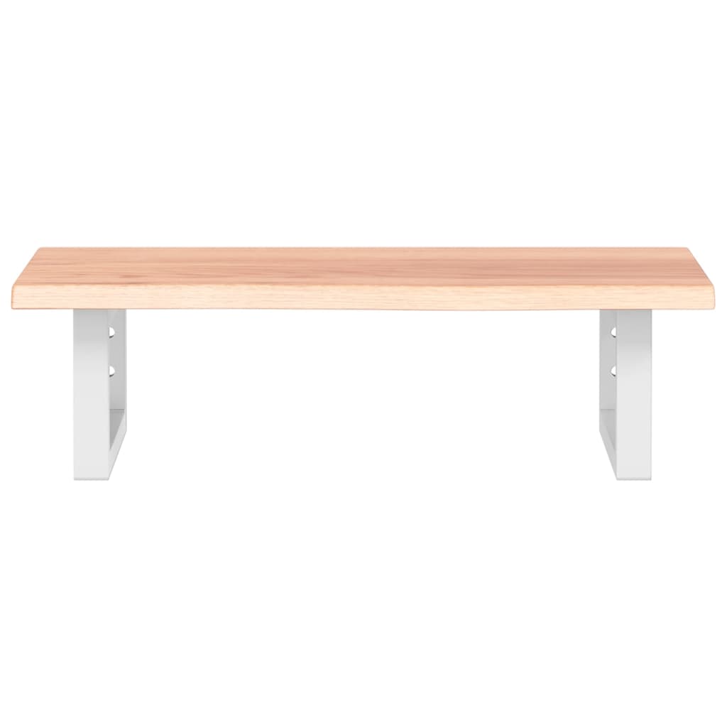 vidaXL Ράφι Νιπτήρα Τοίχου από Ατσάλι / Μασίφ Ξύλο Δρυός