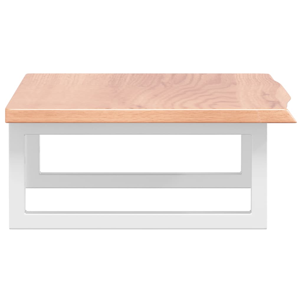 vidaXL Ράφι Νιπτήρα Τοίχου από Ατσάλι / Μασίφ Ξύλο Δρυός