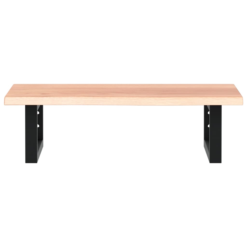 vidaXL Ράφι Νιπτήρα Τοίχου από Ατσάλι / Μασίφ Ξύλο Δρυός