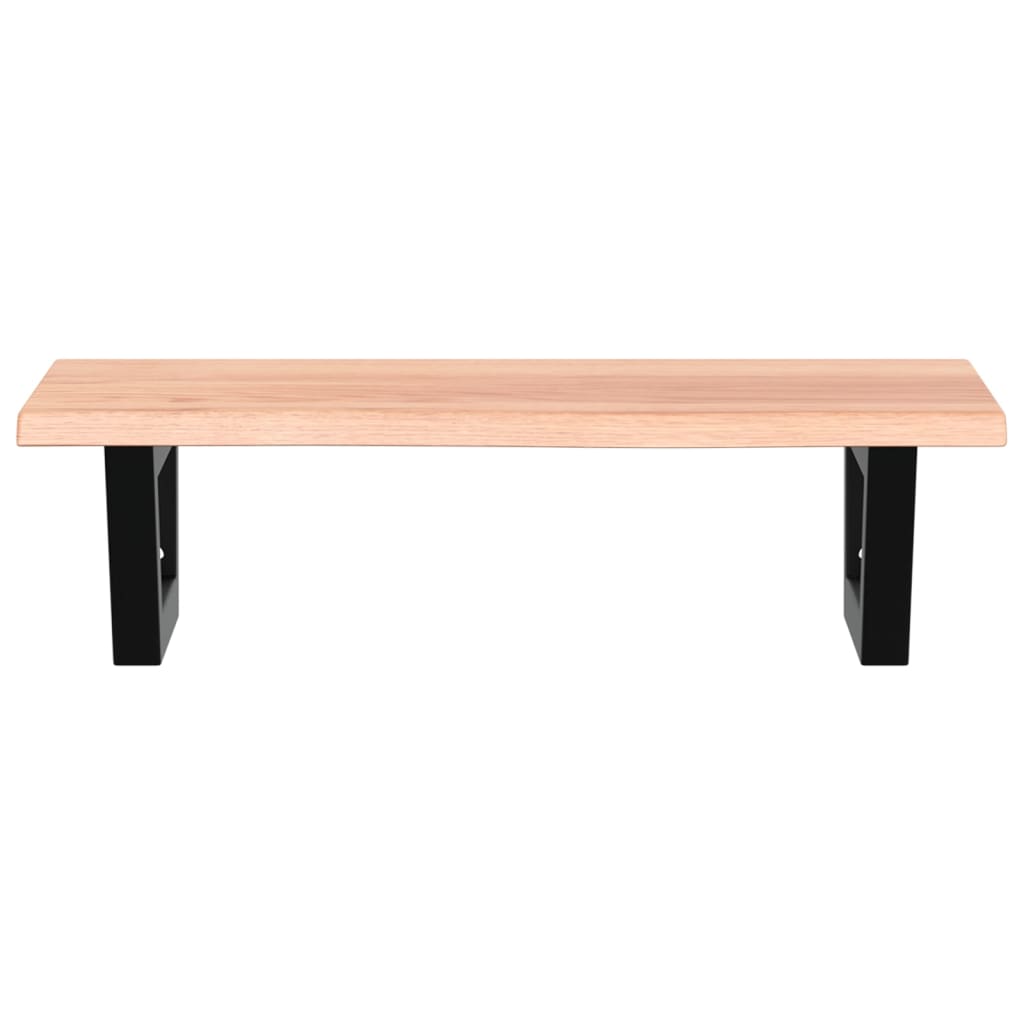 vidaXL Ράφι Νιπτήρα Τοίχου από Ατσάλι / Μασίφ Ξύλο Δρυός