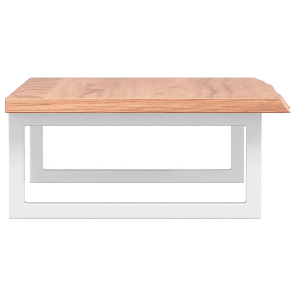 vidaXL Ράφι Νιπτήρα Τοίχου από Ατσάλι / Μασίφ Ξύλο Δρυός