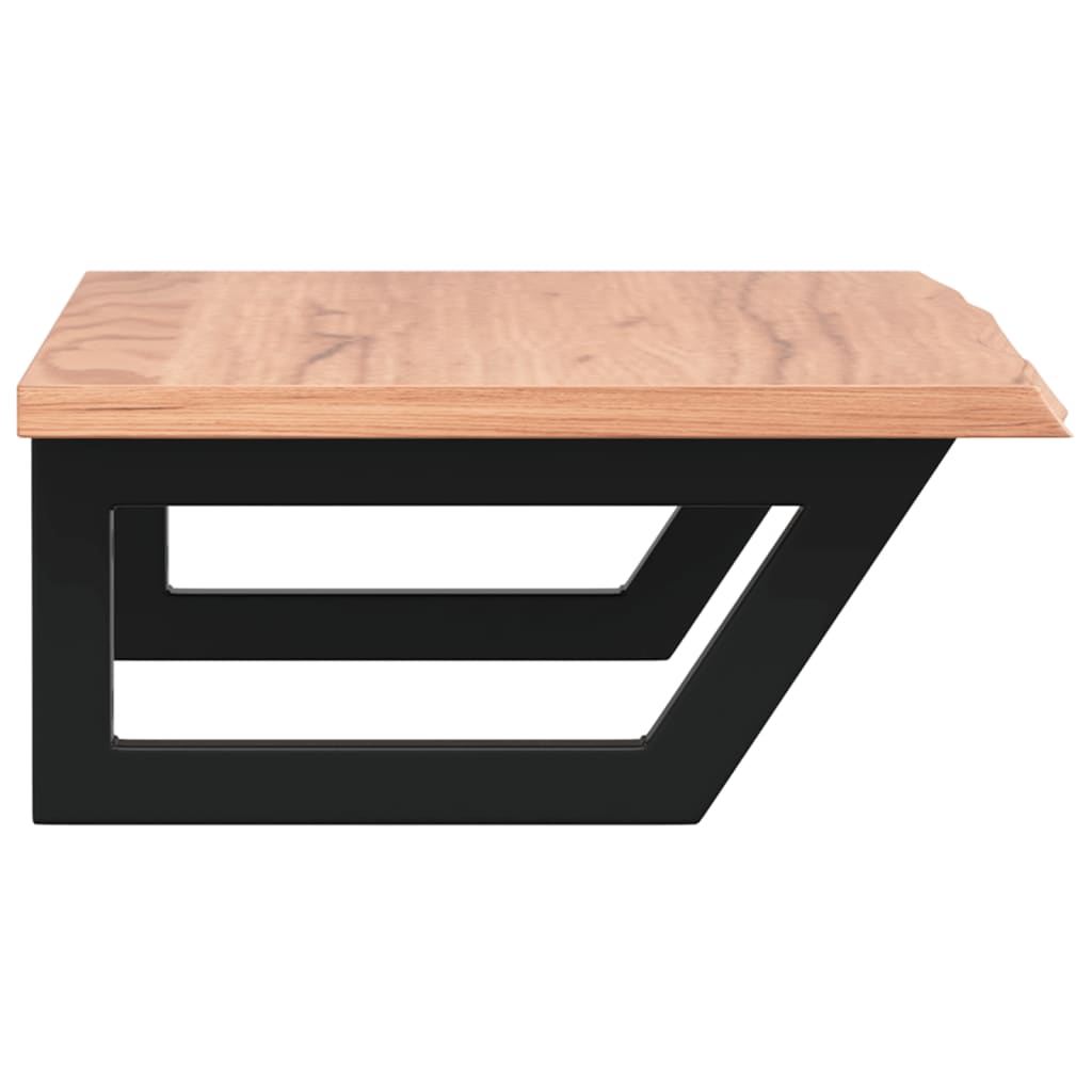 vidaXL Ράφι Νιπτήρα Τοίχου από Ατσάλι / Μασίφ Ξύλο Δρυός