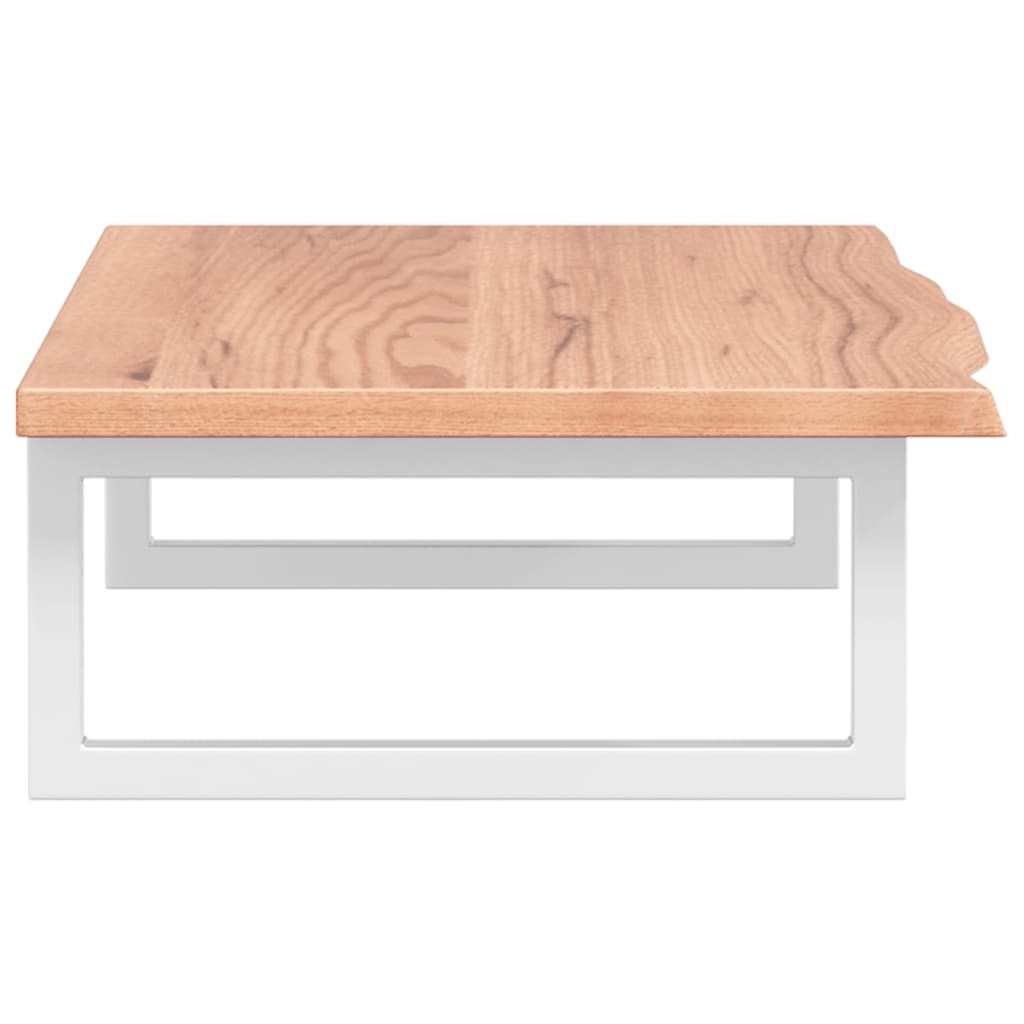 vidaXL Ράφι Νιπτήρα Τοίχου από Ατσάλι / Μασίφ Ξύλο Δρυός