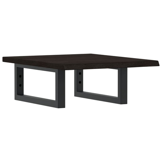 vidaXL Ράφι Νιπτήρα Τοίχου από Ατσάλι / Μασίφ Ξύλο Δρυός