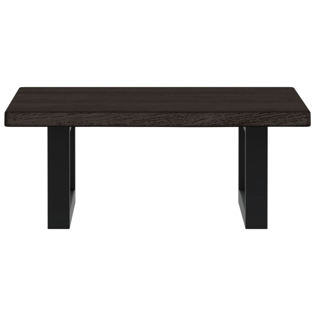 vidaXL Ράφι Νιπτήρα Τοίχου από Ατσάλι / Μασίφ Ξύλο Δρυός