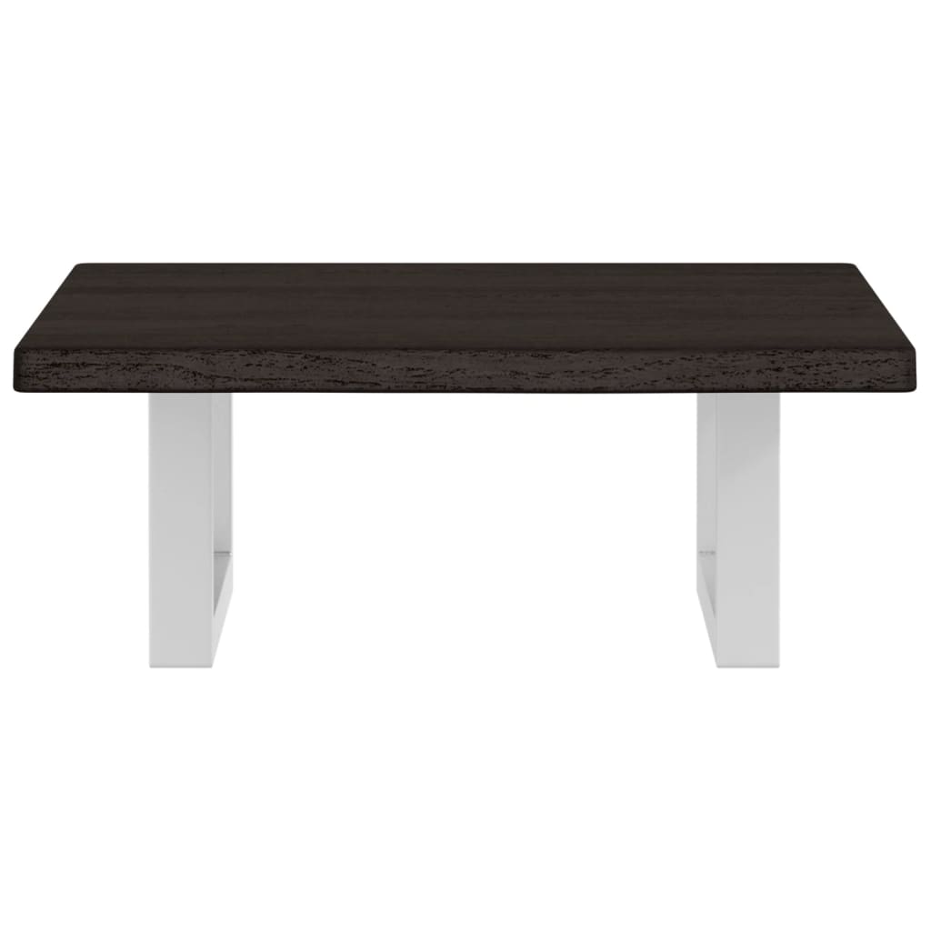 vidaXL Ράφι Νιπτήρα Τοίχου από Ατσάλι / Μασίφ Ξύλο Δρυός