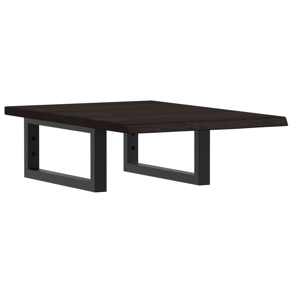 vidaXL Ράφι Νιπτήρα Τοίχου από Ατσάλι / Μασίφ Ξύλο Δρυός