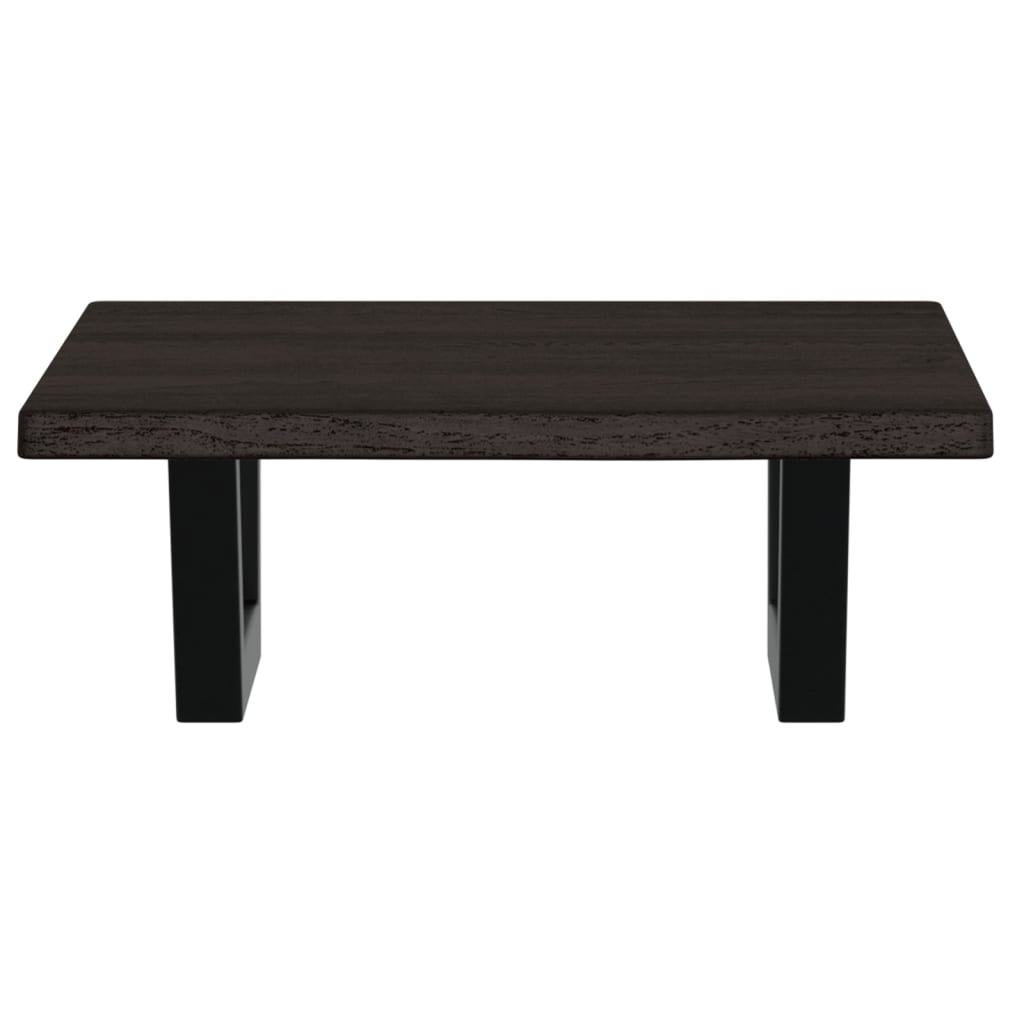 vidaXL Ράφι Νιπτήρα Τοίχου από Ατσάλι / Μασίφ Ξύλο Δρυός